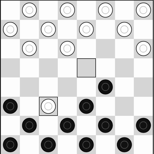 Checkers gameplay screenshot