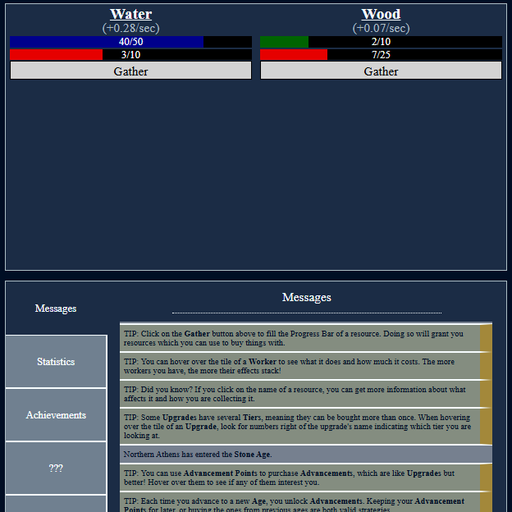 Realm of Ages Clicker gameplay screenshot
